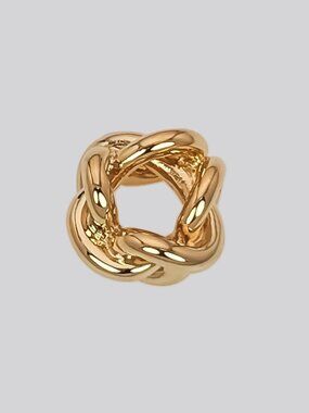 Authentic Pandora 14K Gold Plated Infinity Knot Spacer Charm New in Box